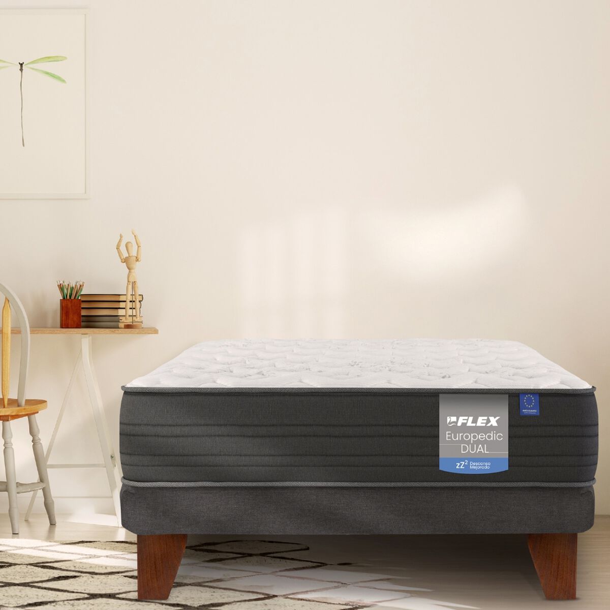 Cama Europea Flex 1 Plaza Europedic Dual