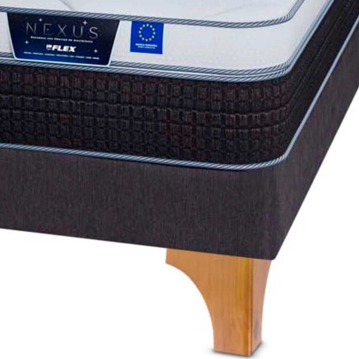 Cama Europea Flex 1,5 Plazas Nexus + Respaldo Modern