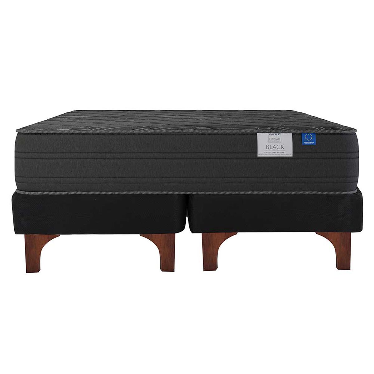 Cama Europea Flex Base Dividida King Black