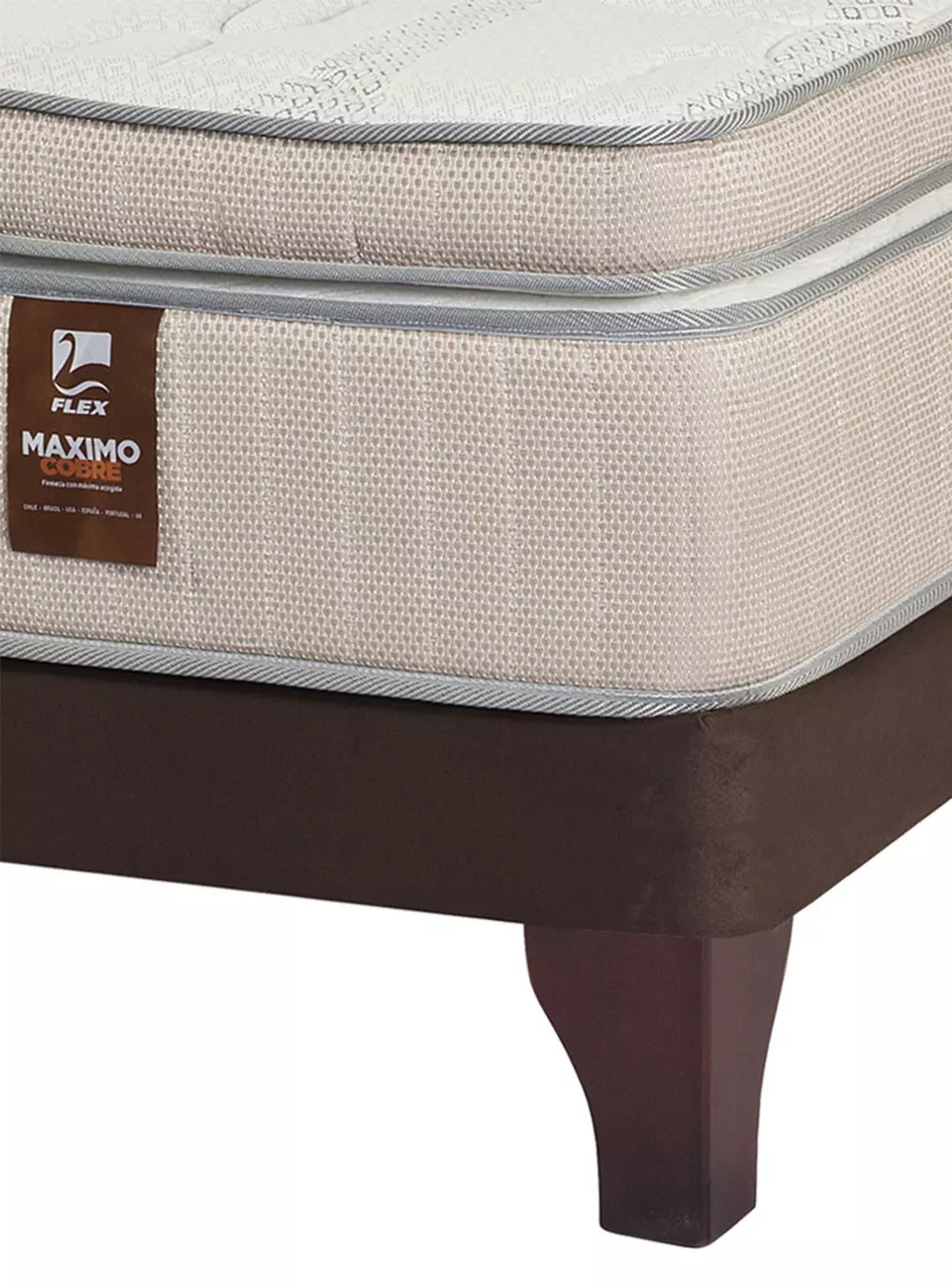 Cama Europea Chocolate Máximo Cobre Súper King