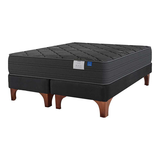 Cama Europea Flex Base Dividida King Black