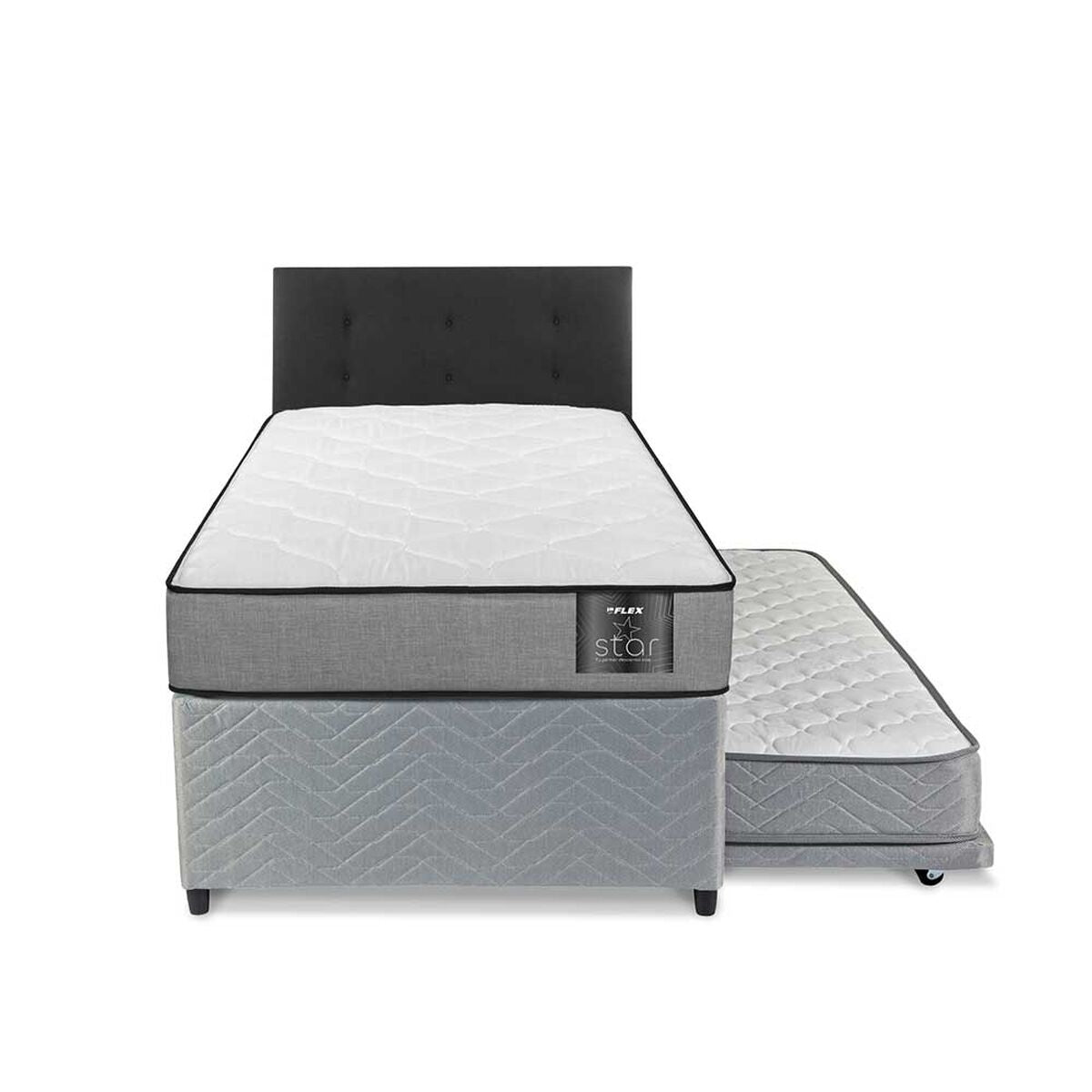 Diván Flex 1 Plaza Star + Respaldo Royal